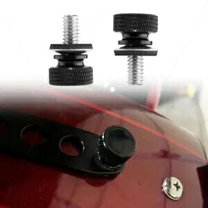 2x ブラックシートボルトリアネジ Harley Dyna Touring Sotail Sportster 1200 883 用 2x Black Seat Bolt Rear Screws For Harley Dyna Touring Sotail Sportster 1200 883 【並行輸入品】