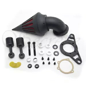 エアクリーナーキット ハーレー ローライダー ツーリング ロードキング エレクトラ ソフテイル ブラック用 Air Cleaner Kits For Harley Low Rider Touring Road King Electra Softail Black 【並行輸入品】