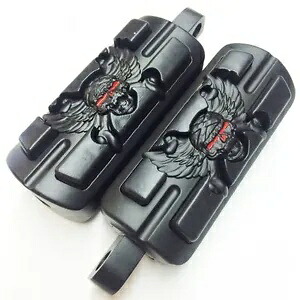 ブラック 1.5 インチ SA ゾンビ フットペグ ホンダ ゴールドウィング VTX1300 シャドウ ヴァルキリー トライアンフ用 Black 1.5\