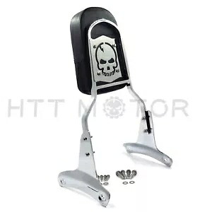 スカルバックレストシーシーバーホンダシャドウエース 750/VT750 1997-2003 2002 米国在庫 Skull Backrest Sissy Bar For Honda Shadow ACE 750/VT750 1997-2003 2002 US Stock 【並行輸入品】