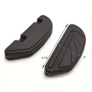 ブラック エアフロー パッセンジャーフットボードキット ハーレー 2006 年以降 ダイナ/2000 年以降 ソフト用 Black Airflow Passenger Footboard Kit For Harley 2006-later Dyna/2000-later Soft 【並行輸入品】