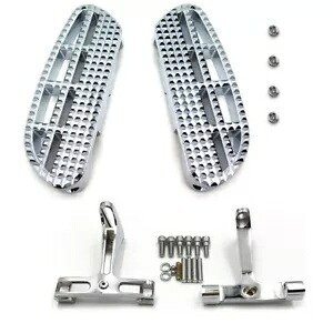 SE- クローム ドミネーター パッセンジャー リーフ フットボード ハーレー ツーリング ロアと互換性あり SE- Chrome Dominator Passenger Leaf Footboard Compatible With Harley Touring Roa 【並行輸入品】