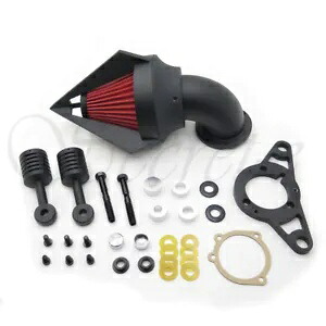 ブラックエアクリーナーフィルターハーレーソフテイルファットボーイダイナストリートボブワイドグライド用 Black Air Cleaner Filter For Harley Softail Fat Boy Dyna Street Bob Wide Glide 【並行輸入品】