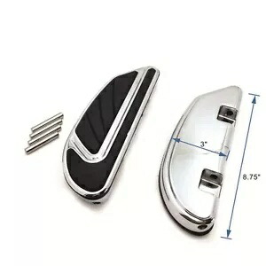 クローム エアフロー パッセンジャーフットボードキット ハーレー 00-17 ソフテイル/86-17 ツーリング用 Chrome Airflow Passenger Footboard Kit For Harley 00-17 Softail/86-17 Touring 【並行輸入品】
