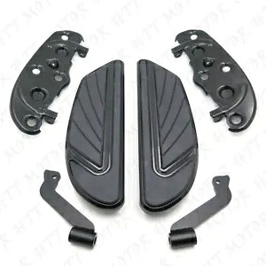 ヘリテージ ソフテイル クラシック FLSTC/ファット ボーイ FLSTF 用 ブラック フットボード キット Black Footboard Kit For Heritage Softail Classic FLSTC/ Fat Boy FLSTF 【並行輸入品】