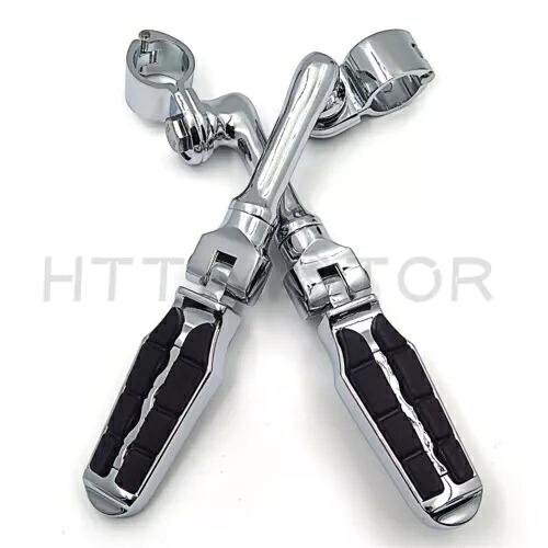 クローム フットペグ キット ホンダ ゴールドウィング VTX1300 シャドウ ヴァルキリー 1.25インチ クラッシュバー用 Chrome FootPeg Kit For Honda GoldWing VTX1300 Shadow Valkyrie 1.25\