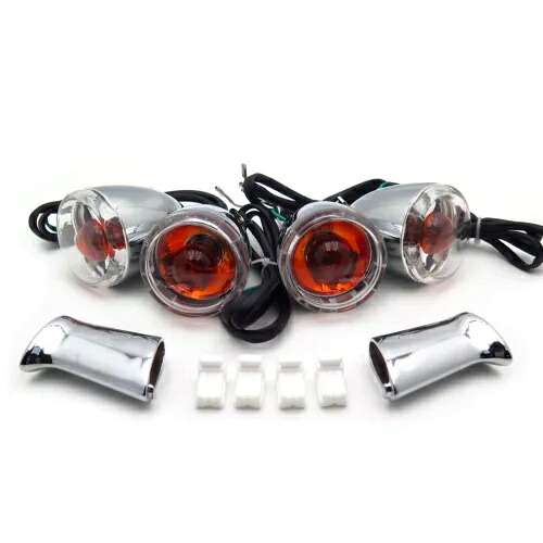 HTTMT- 4X ターンシグナルインジケーター クロムクリア 1992-2016 ハーレー Sp に対応 HTTMT- 4X Turn Signal Indicator Chrome Clear Compatible with 1992-2016 Harley Sp 【並行輸入品】