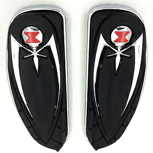 クローム スパイダー フロント フロアボード カバー ハーレー ロードキング ツアー グライド トライク Dyn用 Chrome Spider Front Floorboard Cover For Harley Road King Tour Glides Trikes Dyn 【並行輸入品】