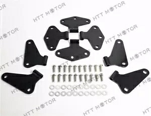 ジープ ラングラー JK ボディ ドア ヒンジ セット 8 ピース 4 Dr ブラック ステンレス 2007-17 Jeep Wrangler JK Body Door Hinge Set 8 pc 4 Dr Black Stainless 2007-17 【並行輸入品】