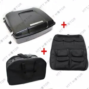 Tour Pak Pack トランク & 蓋オーガナイザー & ライナーバッグ ハーレーツーリング 97-08 未塗装用 Tour Pak Pack Trunk & Lid Organizer & Liner Bag For Harley Touring 97-08 Unpaint 【並行輸入品】