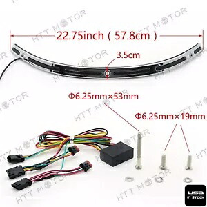 LED 照光フロントガラストリムハーレーツーリングストリートグライド FLHX 14 15 16 17 LED Illuminated Windshield Trim For Harley Touring Street Glide FLHX 14 15 16 17 【並行輸入品】