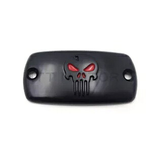 ブラック ブレーキ液リザーバー キャップ スカル ホンダ ヴァルキリー ゴールドウィング VTX シャドウ マグ用 Black Brake Fluid Reservoir Cap Skull For Honda Valkyrie Goldwing VTX Shadow Mag 【並行輸入品】