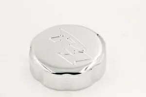 クローム ブレーキ液リザーバー キャップ カバー「R1」刻印 1998-2024 ヤマハ YZF-R1 Chrome Brake Fluid Reservoir Cap Cover \