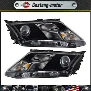 左 + 右サイドプロジェクターヘッドライトヘッドランプブラック 2010-2012 フォードフュージョンに適合 Left+Right Side Projector Headlight Headlamp Black Fit For 2010-2012 Ford Fusion 【並行輸入品】|カスタムパーツ WORLD倉庫