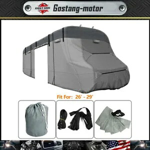 防水クラス C RV キャンピングカー キャンピングカー収納カバー 26'-29' ジッパー付き Waterproof Class C RV Camper Motorhome Storage Cover 26'-29' With Zipper 【並行輸入品】|カスタムパーツ WORLD倉庫