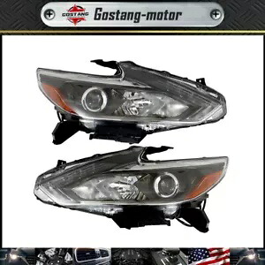 右+左側ヘッドライトアセンブリ LED タイプ 2016-2018 日産アルティマセダン用 Right+Left Side Headlight Assembly LED Type For 2016-2018 Nissan Altima Sedan 【並行輸入品】