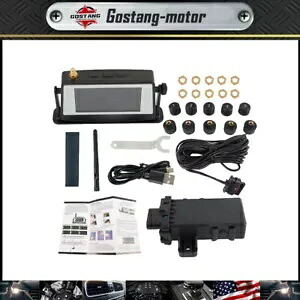 TPMS 10 ホイール リアルタイム タイヤ空気圧監視システム RV とトラックに適合 TPMS 10 Wheel Real Time Tire Pressure Monitoring System Fit For RVs &Trucks 【並行輸入品】