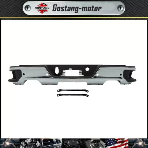 リアバンパーアセンブリ 19-23 シボレー シルバラード GMC シエラ 1500 デュアル Exhuast 付き Rear Bumper Assembly For 19-23 Chevy Silverado GMC Sierra 1500 w/ Dual Exhuast 【並行輸入品】