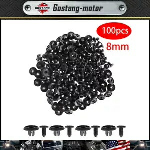新しい 100 個 8 ミリメートルナイロンリベットリテーナーバンパーフェンダークリップホンダアキュラに適合 New 100 Pcs 8mm Nylon Rivets Retainer Bumper Fender Clips Fit For Honda Acura 【並行輸入品】