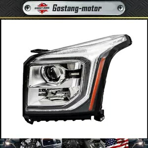2015-2020 GMC ユーコン XL ヘッドライトヘッドランプクリアレンズ HID 左側ブラックに適合 Fit For 2015-2020 GMC Yukon XL Headlight Headlamp Clear Lens HID Left Side Black 【並行輸入品】