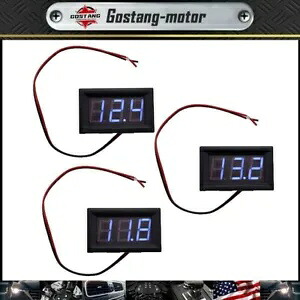ディスプレイ電圧計 3&times;4.5-30V DC ブルー LED 3 デジタル電圧計パネルオートバイ Display Voltage Meter 3&times;4.5-30V DC Blue LED 3Digital Voltmeter Panel Motorcycle 【並行輸入品】｜カスタムパーツ WORLD倉庫