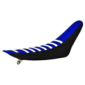 Enjoy MFG Gripper Seat Cover For 2015-2021 Yamaha YZ 85 – Blue/Black/White Ribs #96