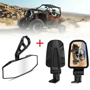 リアビューセンターミラー+サイドミラーセット ポラリス RZR S 900 XP 4 1000 ターボ用 Rear View Center Mirror+Side Mirrors Set For Polaris RZR S 900 XP 4 1000 Turbo 【並行輸入品】