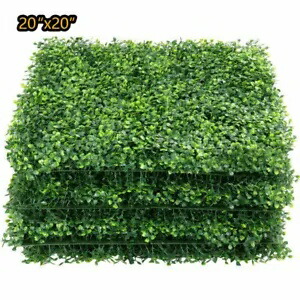 12 個 20 × 20 インチ人工ツゲの木マット壁生垣プライバシーフェンス装飾草パネル 12pcs 20x20\