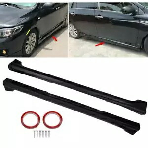 サイドスカートエクステンション 2008-2013 トヨタ カローラ セダン ロッカーパネル ボディキット用 Side Skirt Extension For 2008-2013 Toyota Corolla Sedan Rocker Panel Body Kits 【並行輸入品】