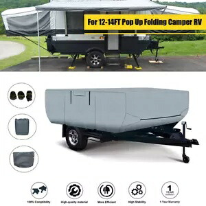 トレーラー防水通気性 RV トレーラーカバー折りたたみポップアップキャンピングカー 12-14F Trailers Waterproof Breathable RV Trailer Cover For Folding Pop Up Camper 12-14F 【並行輸入品】
