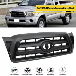 05-2011 トヨタ タコマ交換用グロスブラックメッシュフロントグリルバンパーアッパー For 05-2011 Toyota Tacoma Replacement Gloss Black Mesh Front Grille Bumper Upper 【並行輸入品】