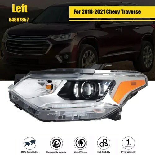 HID/キセノン LED DRL プロジェクタードライバー左ヘッドライト 2018-2021 シボレー トラバース用 HID/Xenon LED DRL Projector Driver Left Headlight For 2018-2021 Chevy Traverse 【並行輸入品】