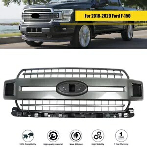 新しい 2018-2020 フォード F-150 フロントフードアッパーグレーグリルバンパー JL3Z-8200-FCPTM New For 2018-2020 Ford F-150 Front Hood Upper Gray Grille Bumper JL3Z-8200-FCPTM 【並行輸入品】
