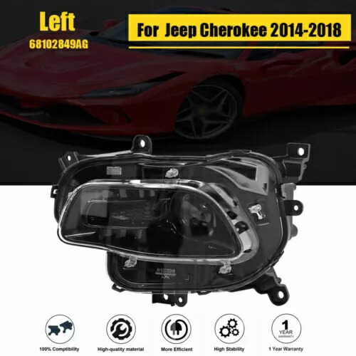 左ヘッドライトヘッドランプジープチェロキー 2014-2018 交換用クリア HID Left Headlight Headlamp Fit For Jeep Cherokee 2014-2018 Replacement Clear HID 【並行輸入品】