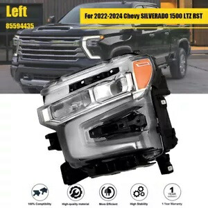 2022-2024 シボレー SILVERADO 1500 LTZ RST ヘッドライト シングル LH サイド LED レンズ用 For 2022-2024 Chevy SILVERADO 1500 LTZ RST Headlight Single LH Side LED Lens 【並行輸入品】