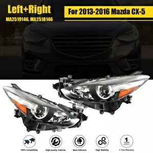 フロントヘッドライトアセンブリ 2013-2016 マツダ CX-5 LH + RH ペアクリアレンズに適合 Front Headlight Assembly Fit For 2013-2016 Mazda CX-5 LH + RH Pair Clear Lens 【並行輸入品】