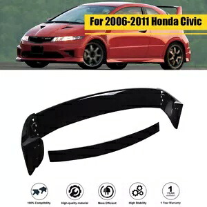 ホンダ シビック 2006-2011 セダン光沢のある黒のリアトランクリッドスポイラーウィングに適合 Fit For Honda Civic 2006- 2011 Sedan Glossy Black Rear Trunk Lid Spoiler Wing 【並行輸入品】