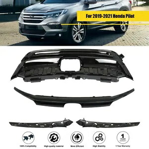 フロントアッパーグリルグリルアセンブリブラック 2019 2020 2021 ホンダパイロット HO1210158 Front Upper Grille Grill Assembly Black For 2019 2020 2021 Honda Pilot HO1210158 【並行輸入品】
