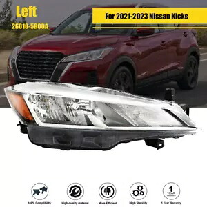 2021-2023 日産キックヘッドライトドライバー/左側シングルクリアレンズハロゲン用 For 2021-2023 Nissan Kicks Headlight Driver/Left Side Single Clear Lens Halogen 【並行輸入品】