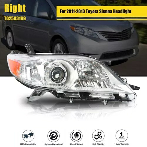 ヘッドランプアセンブリ 2011-2013 トヨタ シエナ クローム 助手席右側に適合 Headlamps Assembly Fit For 2011-2013 Toyota Sienna Chrome Passenger Right Side 【並行輸入品】