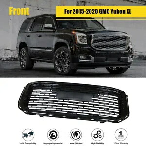 メッシュフードアッパーグリル 2015-2020 GMC ユーコン デナリ SLE スポーツ ブラック グロス 新品 Mesh Hood Upper Grille For 2015-2020 GMC Yukon Denali SLE Sport Black Gloss New 【並行輸入品】