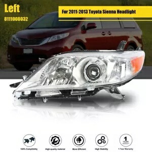 ヘッドライトアセンブリ ヘッドランプ 2011-2013 トヨタ シエナ クローム 左側 LH Headlight Assembly Headlamps For 2011-2013 Toyota Sienna Chrome Left Side LH 【並行輸入品】