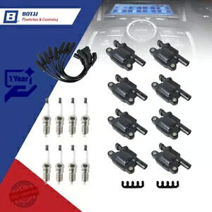 シボレー 8 (パック) UF413 点火コイル + 41-962 スパークプラグ + スパークプラグワイヤー For Chevy 8 (pack) UF413 Ignition Coils + 41-962 Spark Plugs + Spark Plug Wires 【並行輸入品】