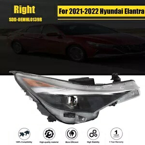 ヘッドライト 2021-2022 ヒュンダイ エラントラ RH/右側ハロゲン交換用 Headlight Fit For 2021-2022 Hyundai Elantra RH/Right Side Halogen Replacement 【並行輸入品】
