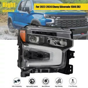 RH シングル フロント ヘッドライト アセンブリ 2022-2024 シボレー シルバラード 1500 ZR2 クリア RH Single Front Headlight Assembly For 2022-2024 Chevy Silverado 1500 ZR2 Clear 【並行輸入品】