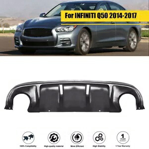 リアバンパーリップスポイラーディフ??ューザー AQ スタイルスーツ 2014-2016 2017 インフィニティ Q50 Rear Bumper Lip Spoiler Diffuser AQ Style Suit For 2014-2016 2017 Infiniti Q50 【並行輸入品】