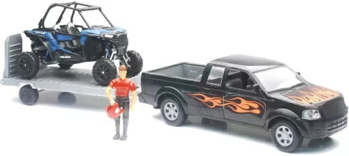 新しいレイトイズダイキャストレプリカピックアップ、トレーラーとUTV付き New Ray Toys Die-Cast Replica Pick-Up With Trailer and UTV 【並行輸入品】