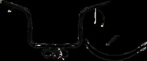 14-15 ハーレー FLHT/FLHX FBI ハンドルバーキット ラウンドトップ 12インチ ブラック プラグ&プレイ 1.25インチ 14-15 for Harley FLHT/FLHX FBI Handlebar Kit Round Top 12\