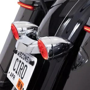 14-20 ハーレー FLHXS CIRO リアシグナルライトインサート クロームレッドレンズ 45401 14-20 for Harley FLHXS CIRO Rear Signal Light Inserts Chrome Red Lens 45401 【並行輸入品】