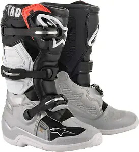 アルパインスターズ 2019 テック 7S ユース ブーツ 6 ブラック/シルバー/ゴールド Alpinestars 2019 Tech 7S Youth Boots 6 Black/Silver/Gold 【並行輸入品】